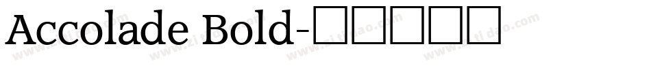 Accolade Bold字体转换